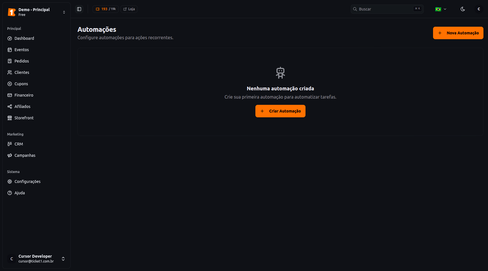 Ticket1 Automações — remarketing e recuperação de carrinho automáticos